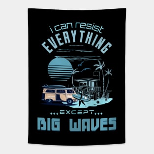 I Can Resist Everything Except Inspirational Quote Phrase Text Tapestry