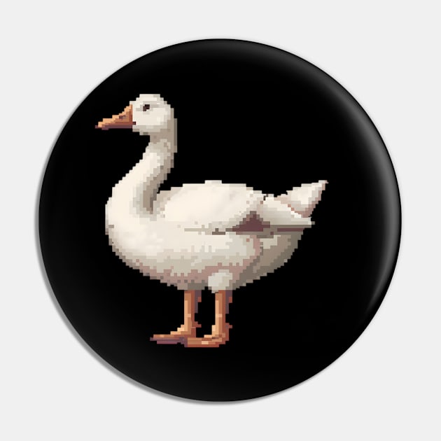 Pixelated Goose Artistry Pin by Animal Sphere