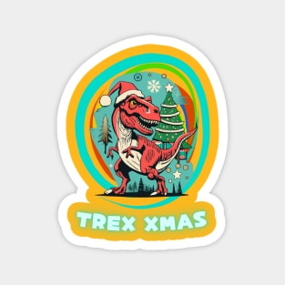T-Rex Christmas Magnet