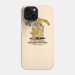 Sunday routine, sitting drinking and doing nothing Phone Case