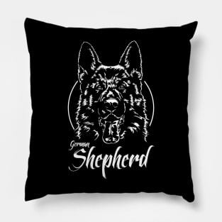 German Shepherd dog portrait Pillow