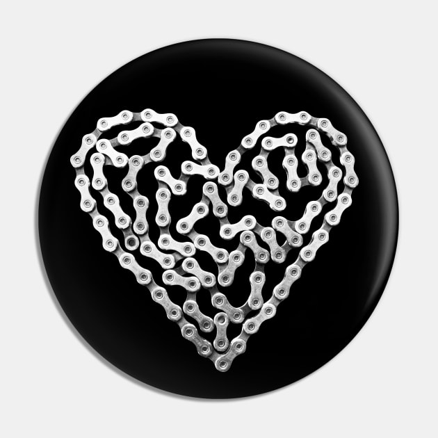 Bike Chain Heart Pin by Velo Donna