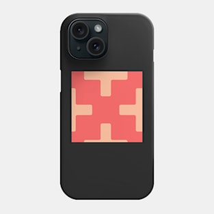 watermelon pink and blush plus cross block pattern Phone Case