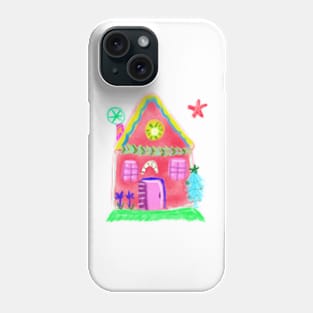 Red Christmas fairy house Phone Case