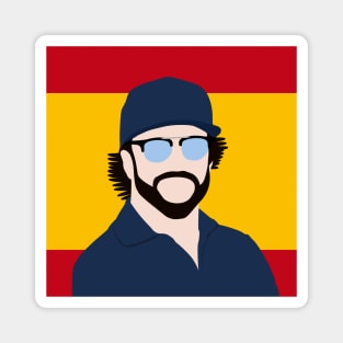 Fernando Alonso Face Art - Flag Edition Magnet