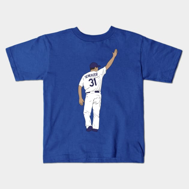 Max Scherzer Los Angeles Baseball Wave To Crowd Debut - Max Scherzer - Kids  T-Shirt