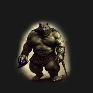 Gently Wolf-Ogre Chimaera Fantasy Artwork T-Shirt