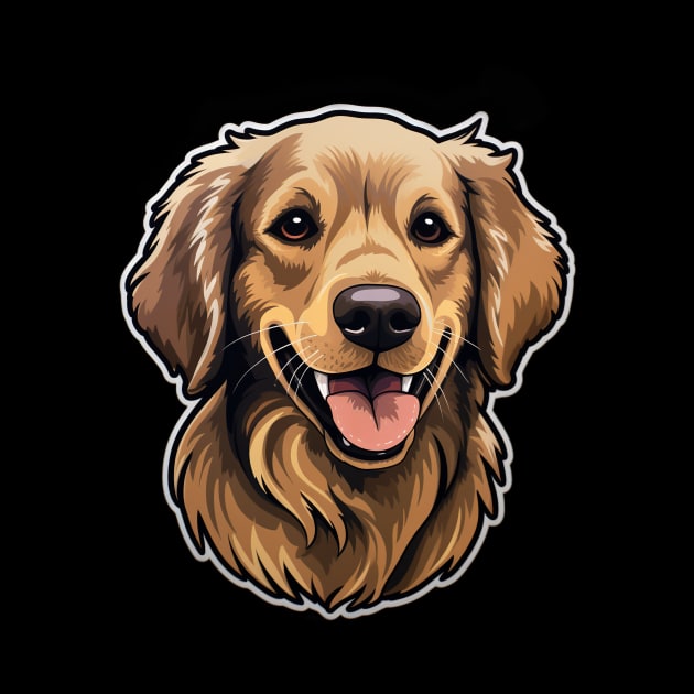 Cute Golden Retriever Dogs - Funny Golden Retriever Dog by fromherotozero