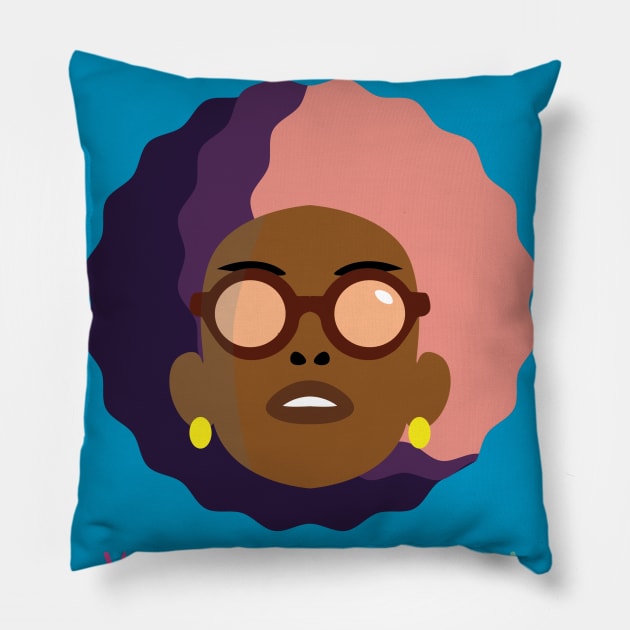 Black Queen Young, Gifted and Free! Pillow by Royal7Arts