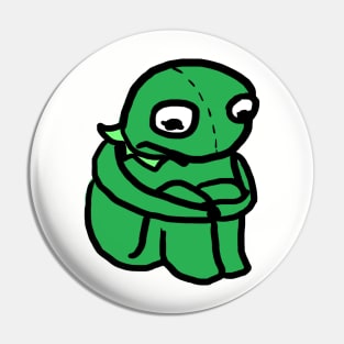 Kermit in Deep Thought Pin