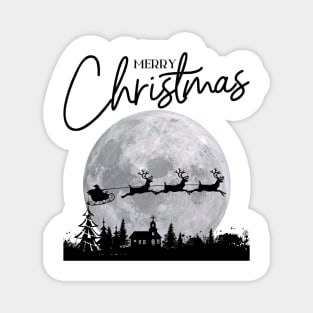 CHRISTMES Here Comes Flaying Santa Claus Giving Magnet