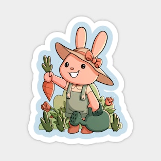 Cute Garden Bunny Magnet