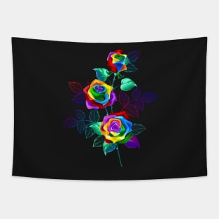 Branch with Rainbow Roses Tapestry