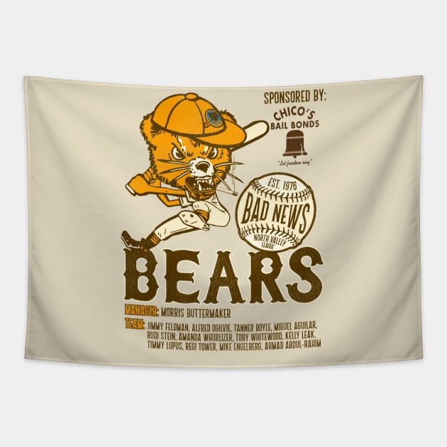 Defunct Bad News Bears Movie Baseball Team Tapestry by Defunctland