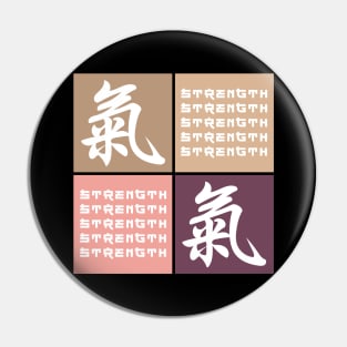 Japanese Kanji Strength Japan Lover Pop Art Urban Symbol Vintage 513 Pin