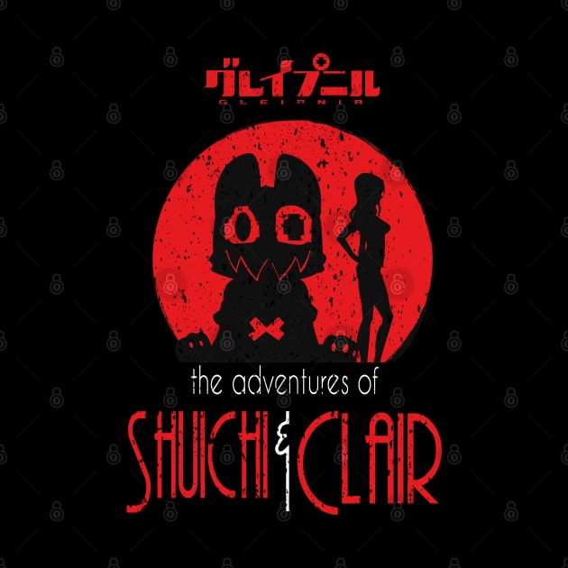 GLEIPNIR: THE ADVENTURES OF SUICHI & CLAIR (BLACK) GRUNGE STYLE by FunGangStore