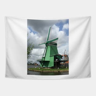 A Green Windmill Tapestry