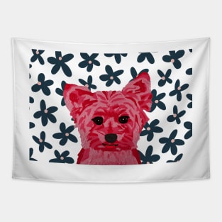 Kate Yorkie by Flower Wallpaper Tapestry