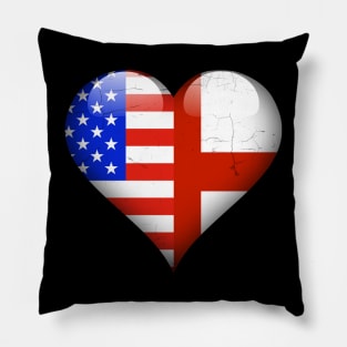 Half American Half English - Gift for English From England Pillow