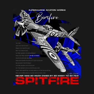 Spitfire Vintage English WW2 Fighter Aircraft T-Shirt