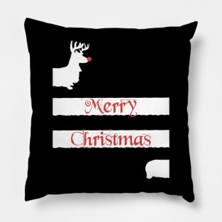 Merry Christmas Dachshund sausage dog Xmas Pillow