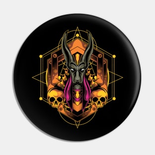 gold anubis Pin