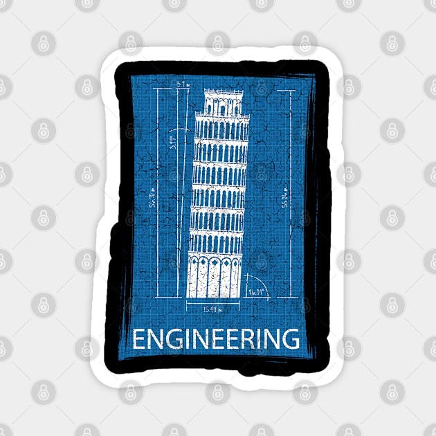 Leaning Tower of Pisa - Engineering Magnet by Barn Shirt USA