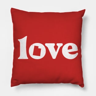 Retro Love Utah State Outline // Vintage Utah State Pride Pillow