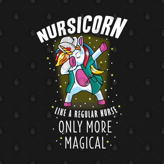 Nursicorn Dabbing Unicorn Funny Nurse Gift Women Men CNA RN by Blink_Imprints10