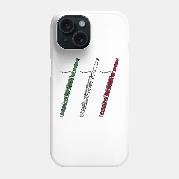 Bassoon Italian Flag Bassoonist Musician Italy Phone Case by doodlerob