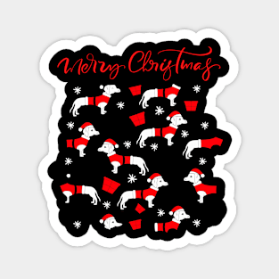 merry christmas dog lover Magnet