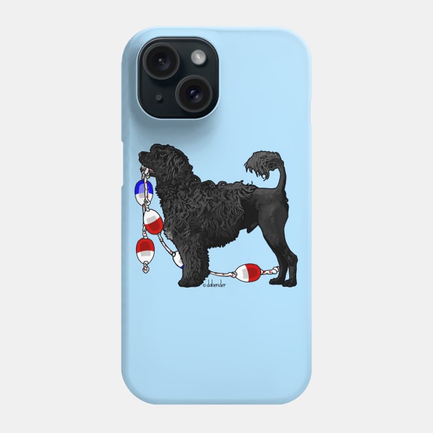 Portuguese Water Dog Lion with Float Line Phone Case by avondalealley