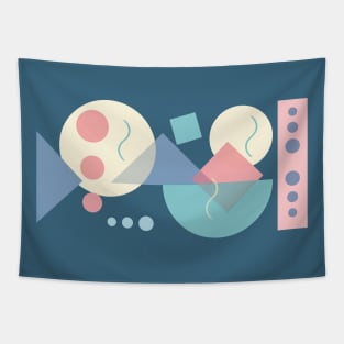 Pastel Geometric Shapes Tapestry