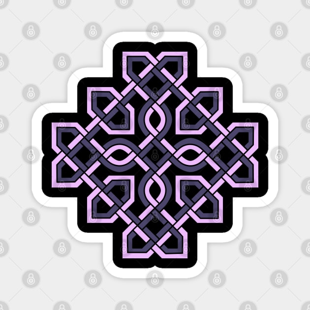 Celtic Cross Weaved Purple Magnet by Wareham Spirals