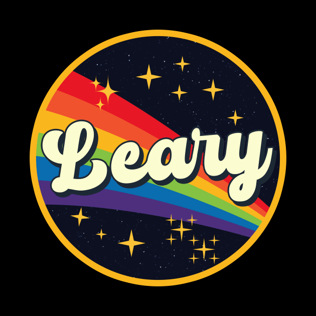 Leary // Rainbow In Space Vintage Style by LMW Art