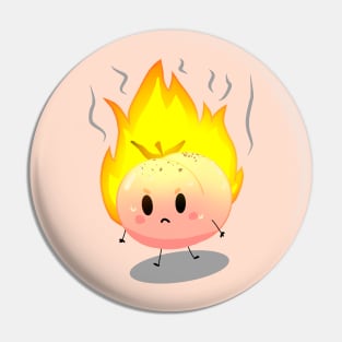 Flaming Peach Pin