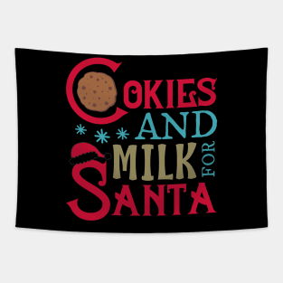 Cookies and Milk for Santa Tapestry