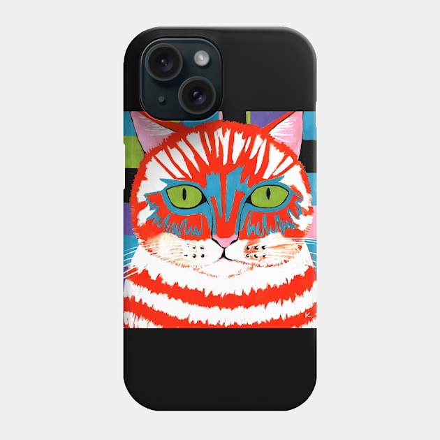 BAD Cattitude Cat Painting Phone Case by SartorisArt1