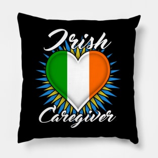 Irish Caregiver (white font) Pillow