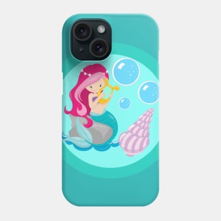 Mermaid Girl Cute Teal Beach Phone Case