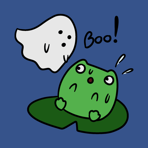 Frog and Ghost Boo by saradaboru