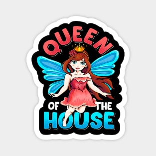 Queen Of The House Cute Matching Family Girls Teens Women Magnet