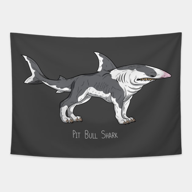 Pit Bull Shark Tapestry by JenniferSmith