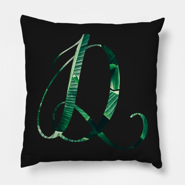 D initial cursive Pillow by LFariaDesign