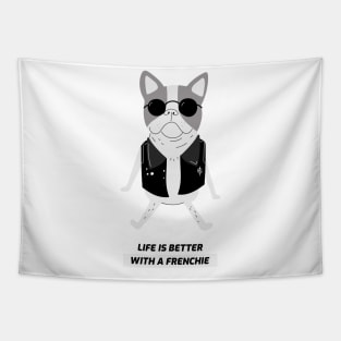 Life is Better with a Frenchie Tapestry