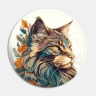 Cool Cat Abstract Beautiful Cute - Love Cats Pin