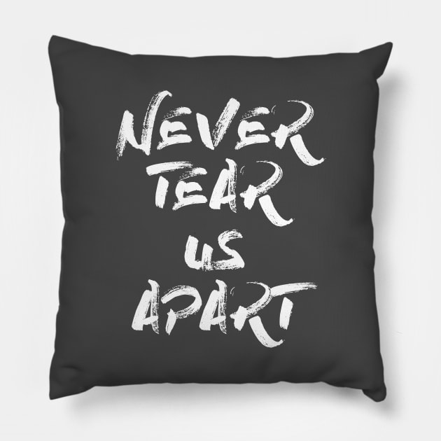 Never Tear Us Apart, white Pillow by Perezzzoso