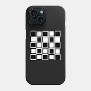 black and white check pattern design Phone Case