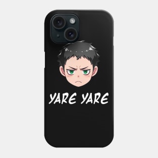 Annoyed Anime Emoji Yare Yare - Anime Shirt Phone Case