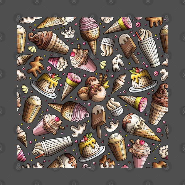 Cartoon Hand-drawn Dessert Pattern by Patternos